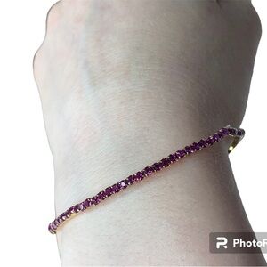 Gold and purple bracelet